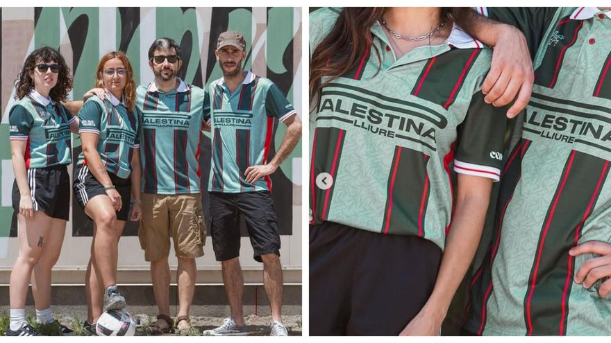 Camisetas retro para apoyar a Palestina made in la Costera