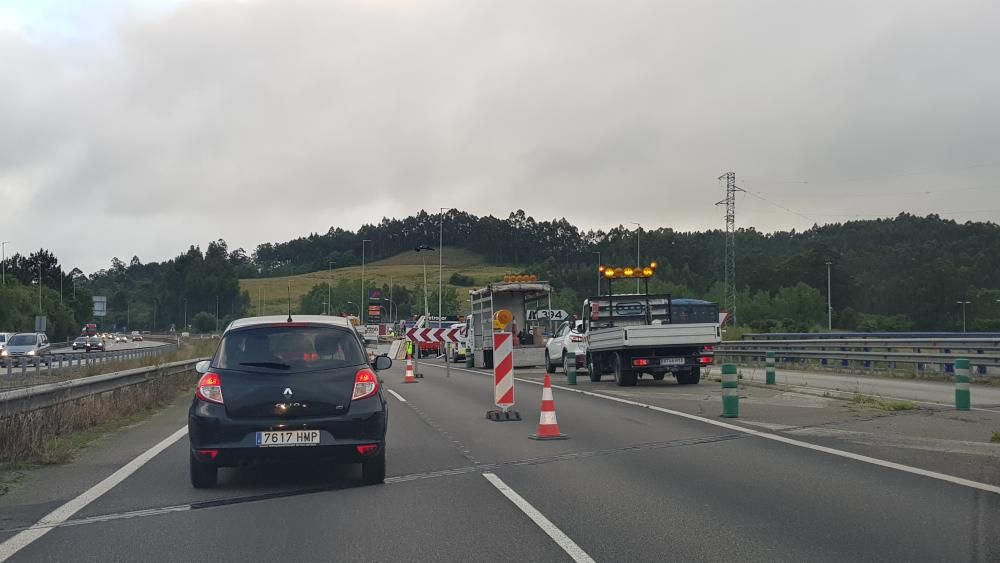 Obras en la autopista "Y" a la altura del Montico