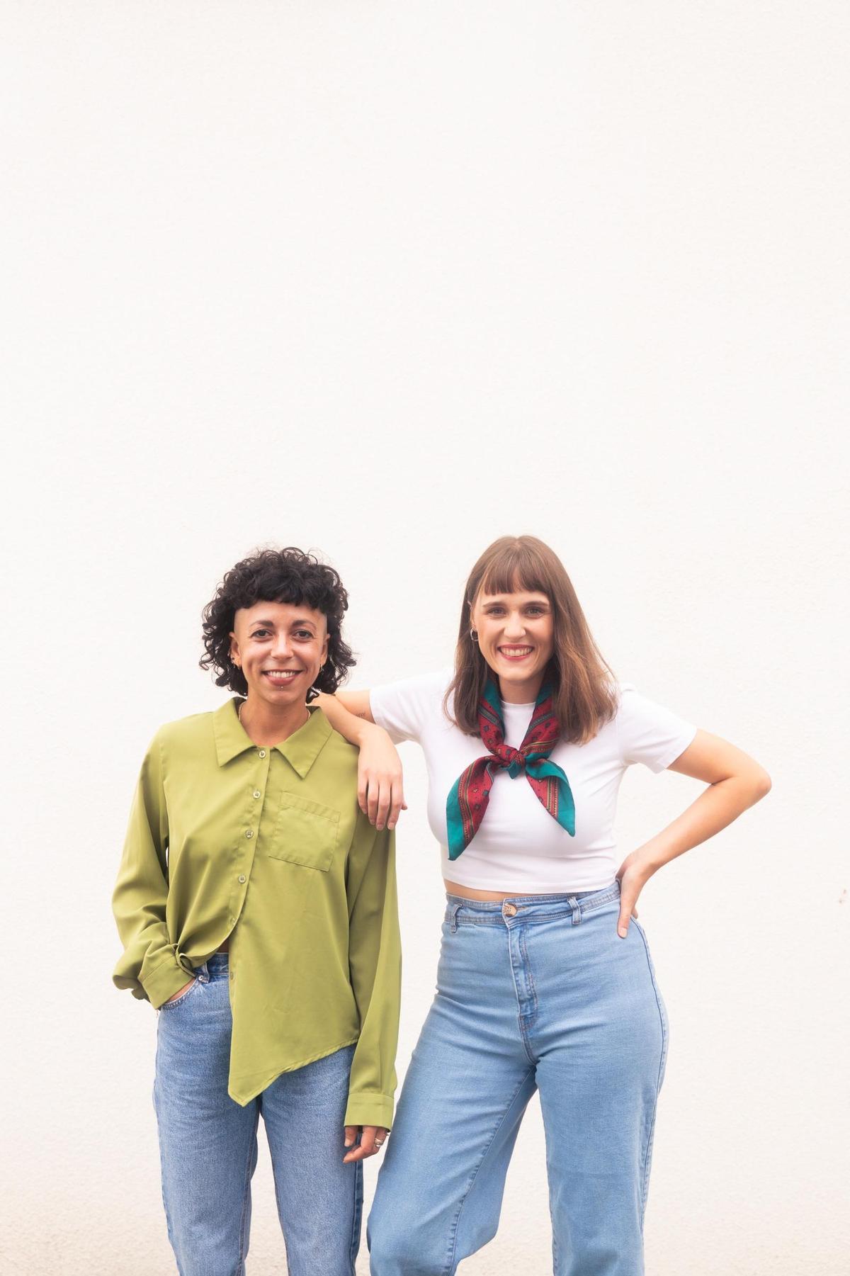 La estradense Andrea González, junto a la lucense Andrea Maseda.