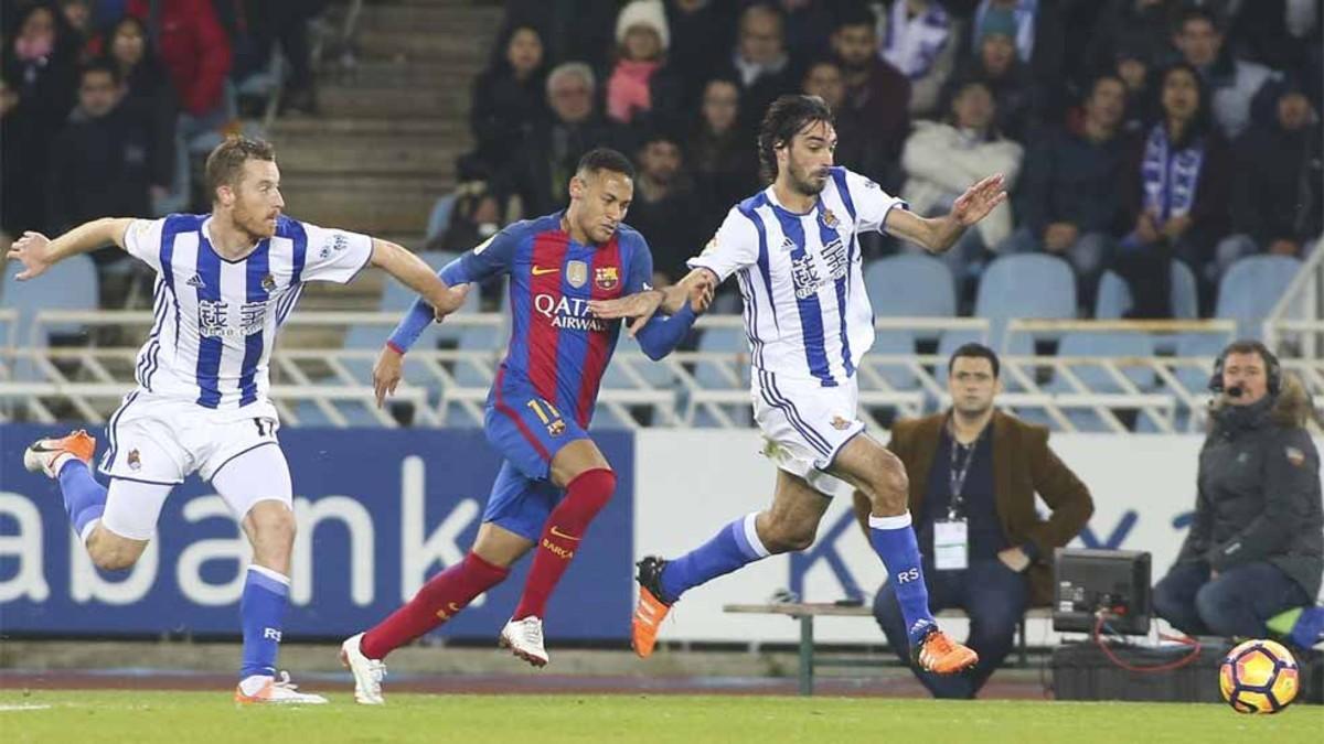 La Real tuvo más tiempo el balón que el Barça