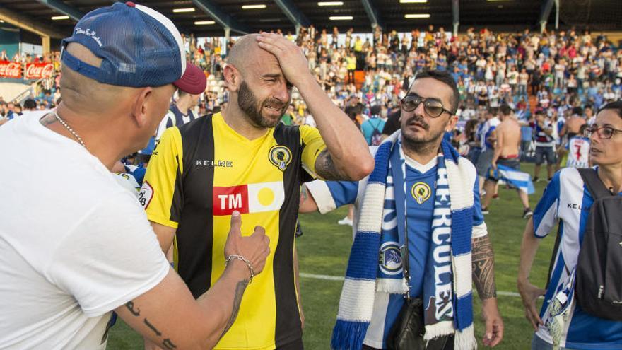 Chechu Flores, en su último partido con la camiseta del Hércules en Ponferrada el pasado 29 de junio