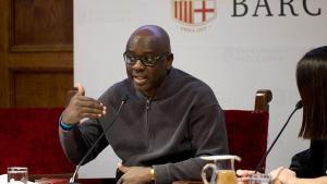 Lilian Thuram hizo una charla sobre el racismo este jueves en la Universitat de Barcelona