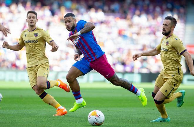 Las mejores imágenes del Barça - Levante: Ansu Fati, Depay, de Jong, Gavi, Nico...