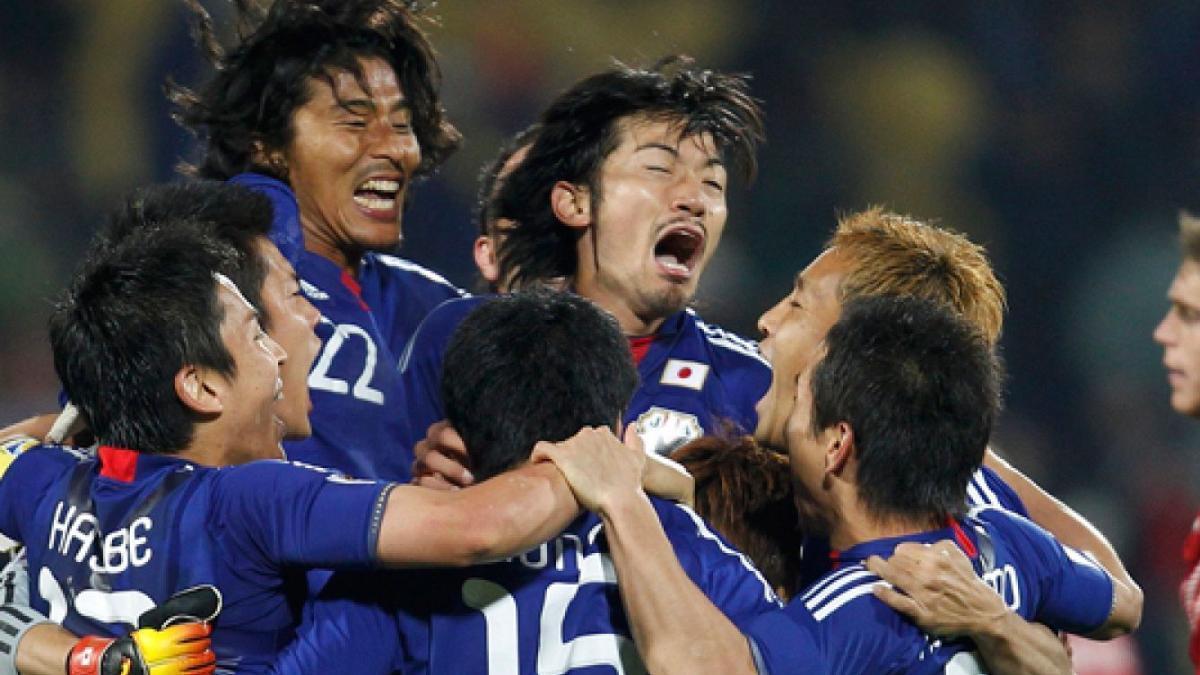 La selección de Japón, durante el Mundial de Sudáfrica 2010