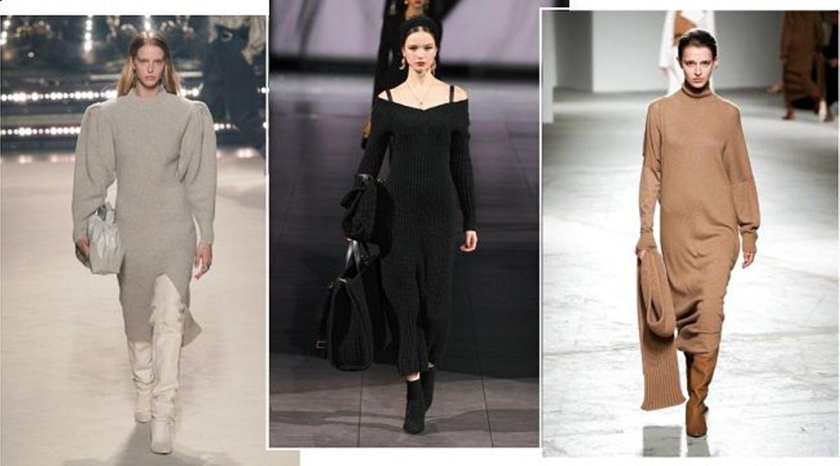 Vestidos de punto en las pasarelas de otoño-invierno 2020-2021: las propuestas de Isabel Marant, Dolce&amp;Gabbana y Agnona