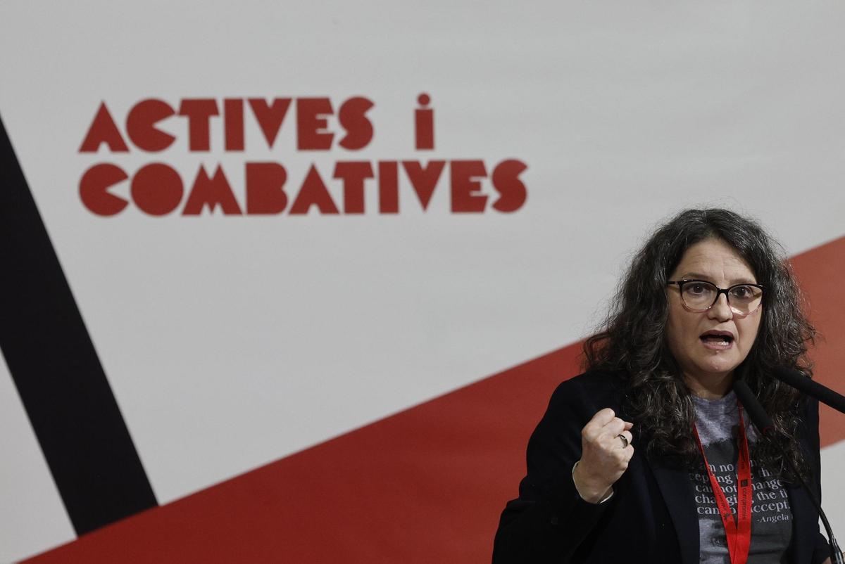 Mónica Oltra, en el congreso de Iniciativa, hace una semana.