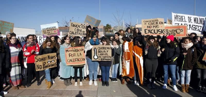 Protesta de los alumnos del Miguel de Molinos