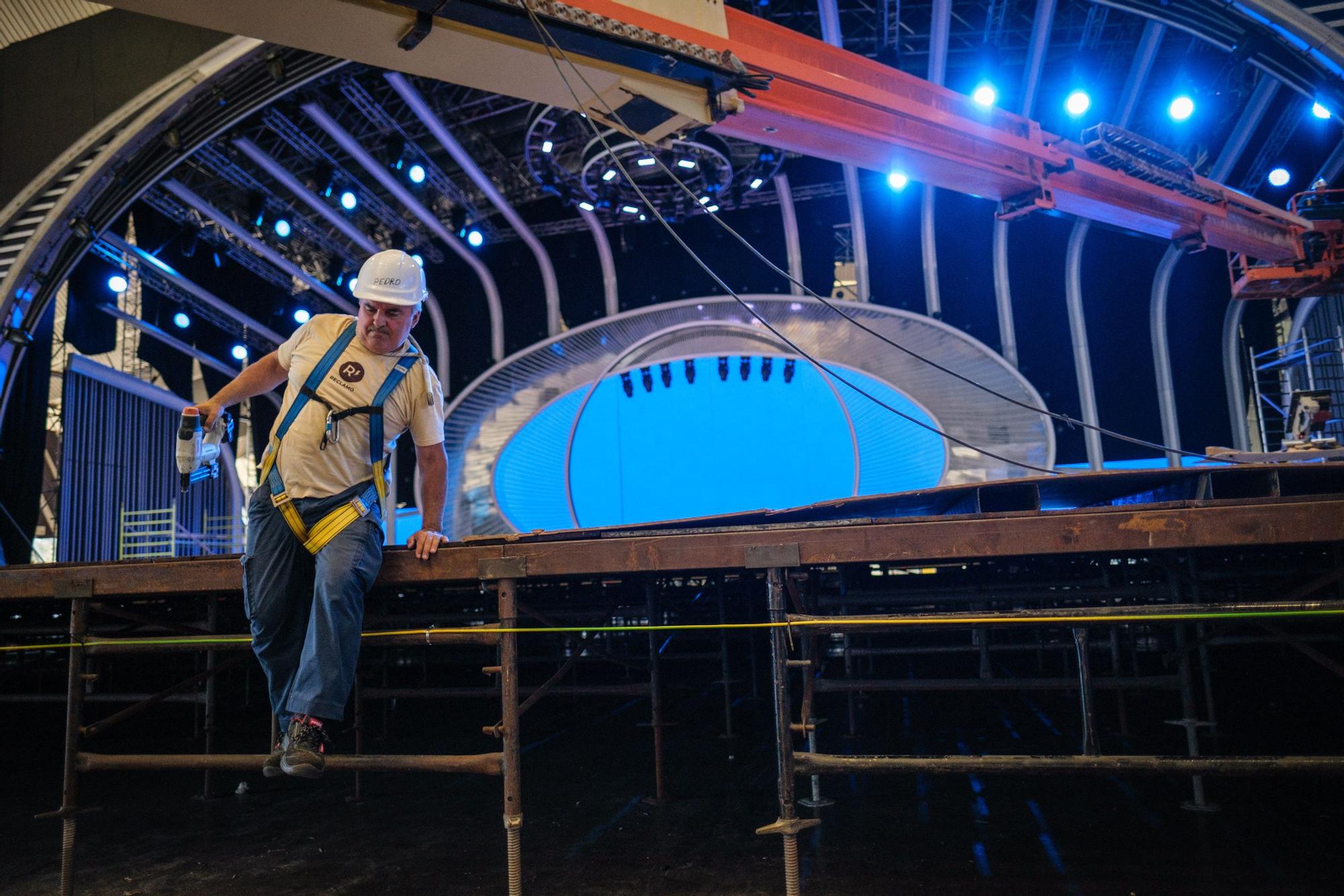 Así se prepara el Recinto Ferial para acoger el Carnaval de Tenerife