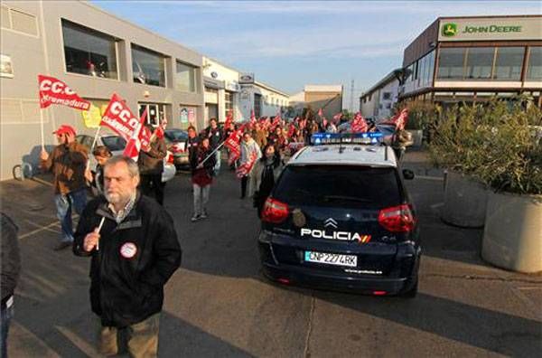 La jornada de Huelga General en Extremadura