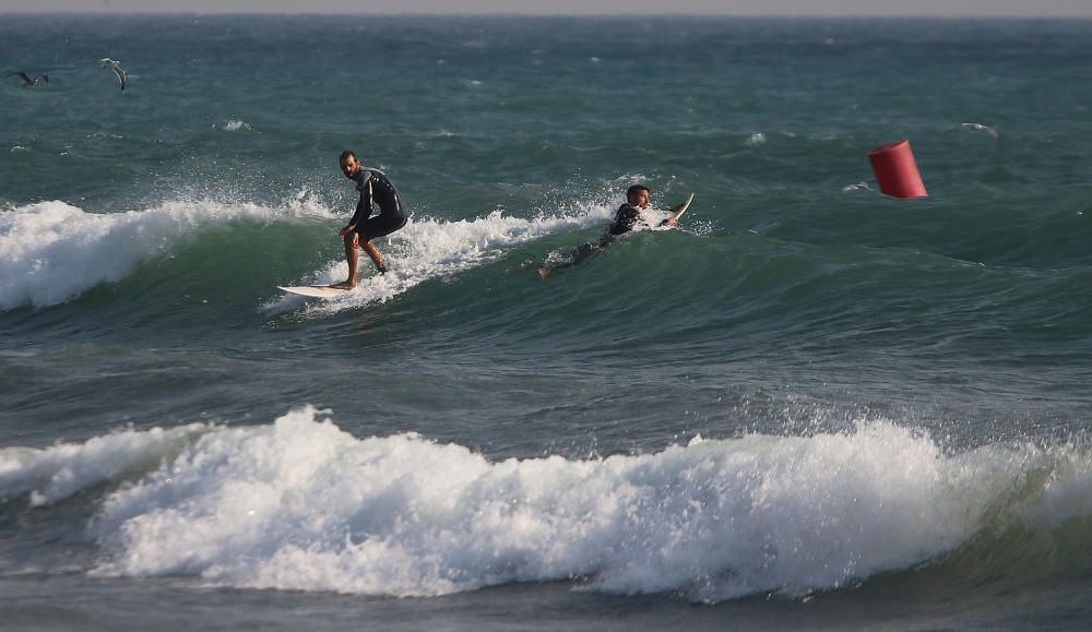 MLG. 08/SEPTIEMBRE/2017.-  PLAYA DE MLG. POR OLEAJE ,TEMPORAL , VIENTO.-ARCINIEGA