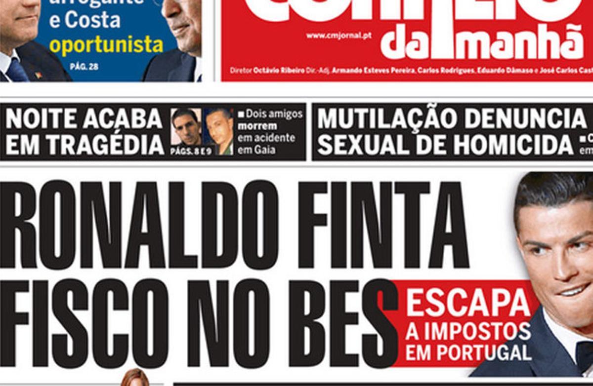 Cristiano Ronaldo, portada del Correo da Manhá