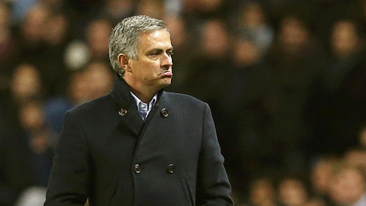 José Mourinho, durante el partido Manchester City-Real Madrid
