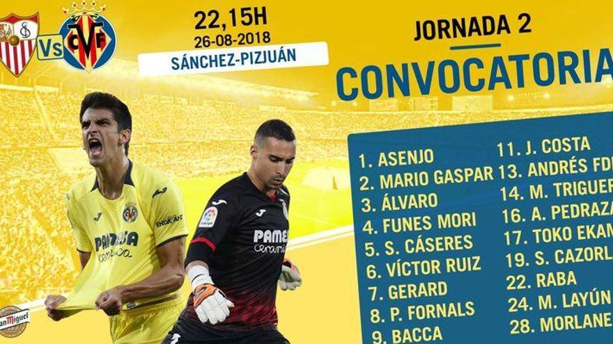 Calleja deja fuera de nuevo a Sansone para el Sevilla-Villarreal