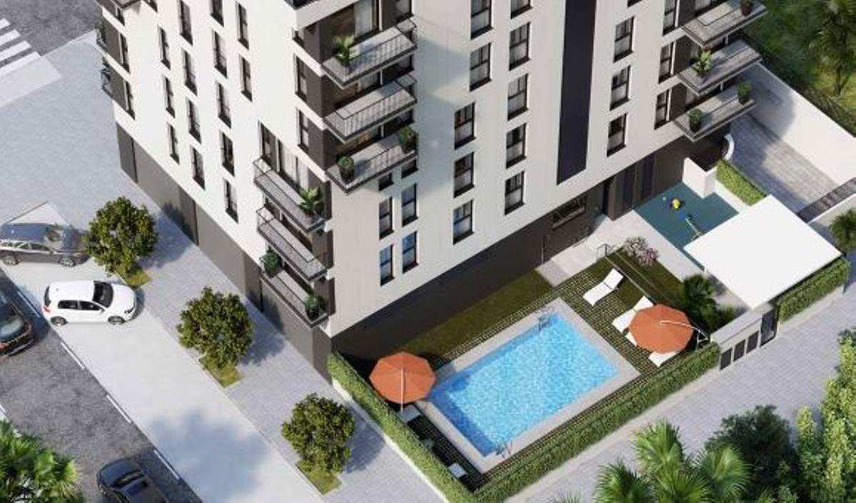 Habitat Bulevar Malilla cuenta con piscina y diversas zonas verdes donde relajarse y disfrutar.