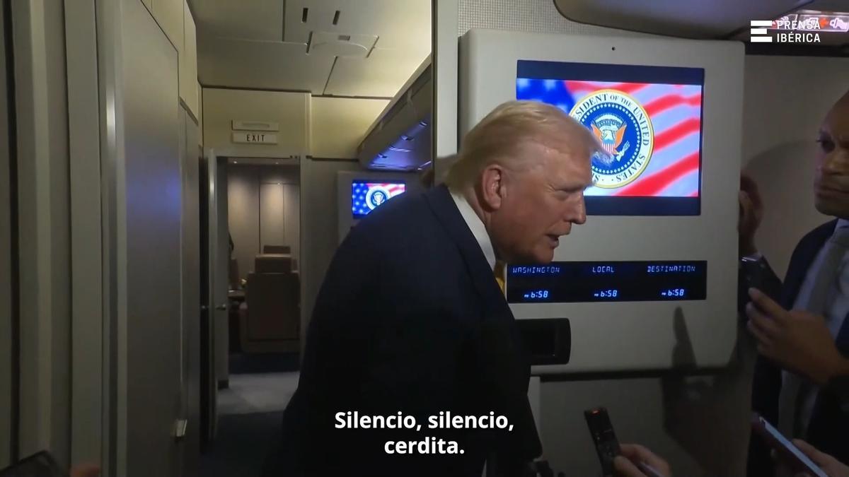 Trump insulta a una periodista que le preguntaba por el caso Epstein: "Silencio, silencio, cerdita"