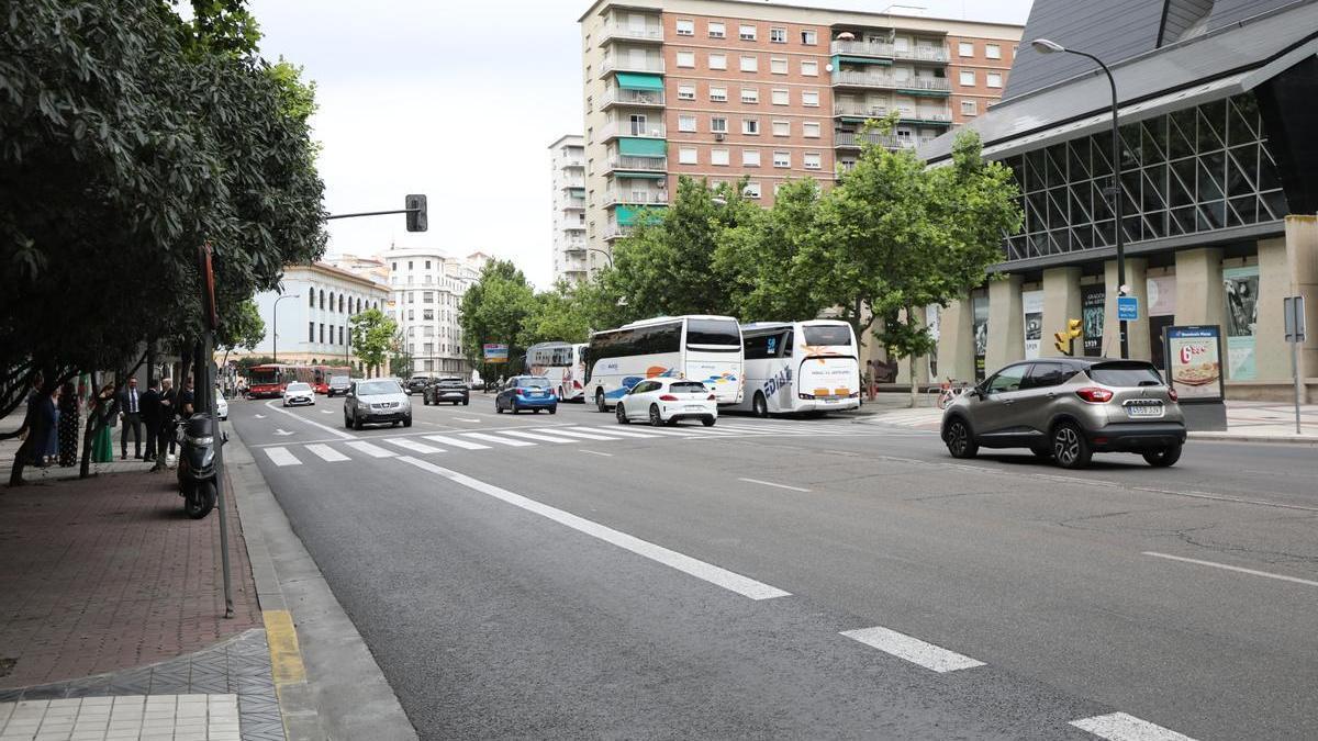 El paseo de la Mina y la plaza San Miguel, parte del ‘triángulo’ con el Coso.