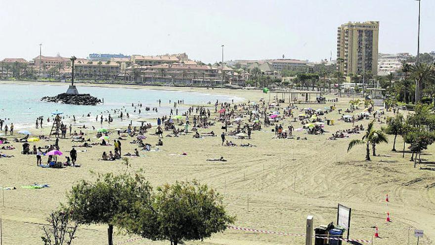 Aspecto que presentaba la playa de Las Vistas el lunes pasado.