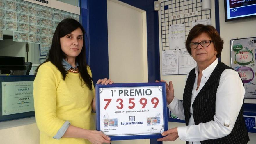 La administración de Lotería de Catoira reparte 1.200.000 euros entre los vecinos de O Salnés y Caldas