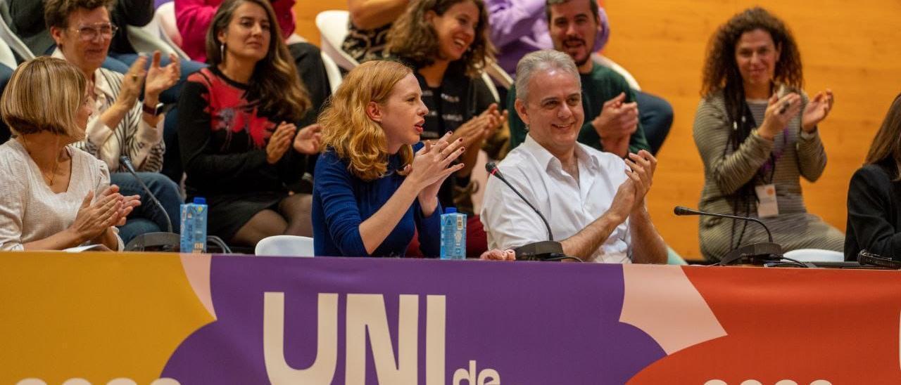 Héctor Illueca interviene en el acto de apertura de la Uni de otoño de Podemos.