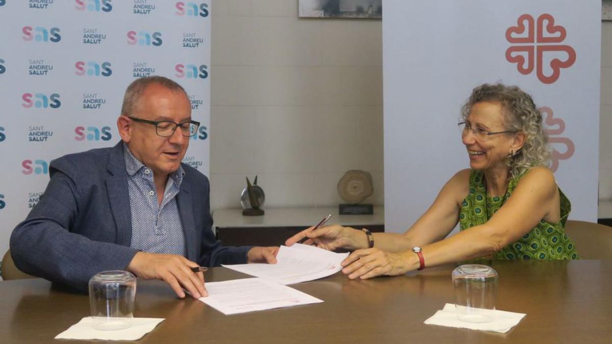 Sant Andreu Salut i  Càritas signen un acord de col·laboració | CÀRITAS