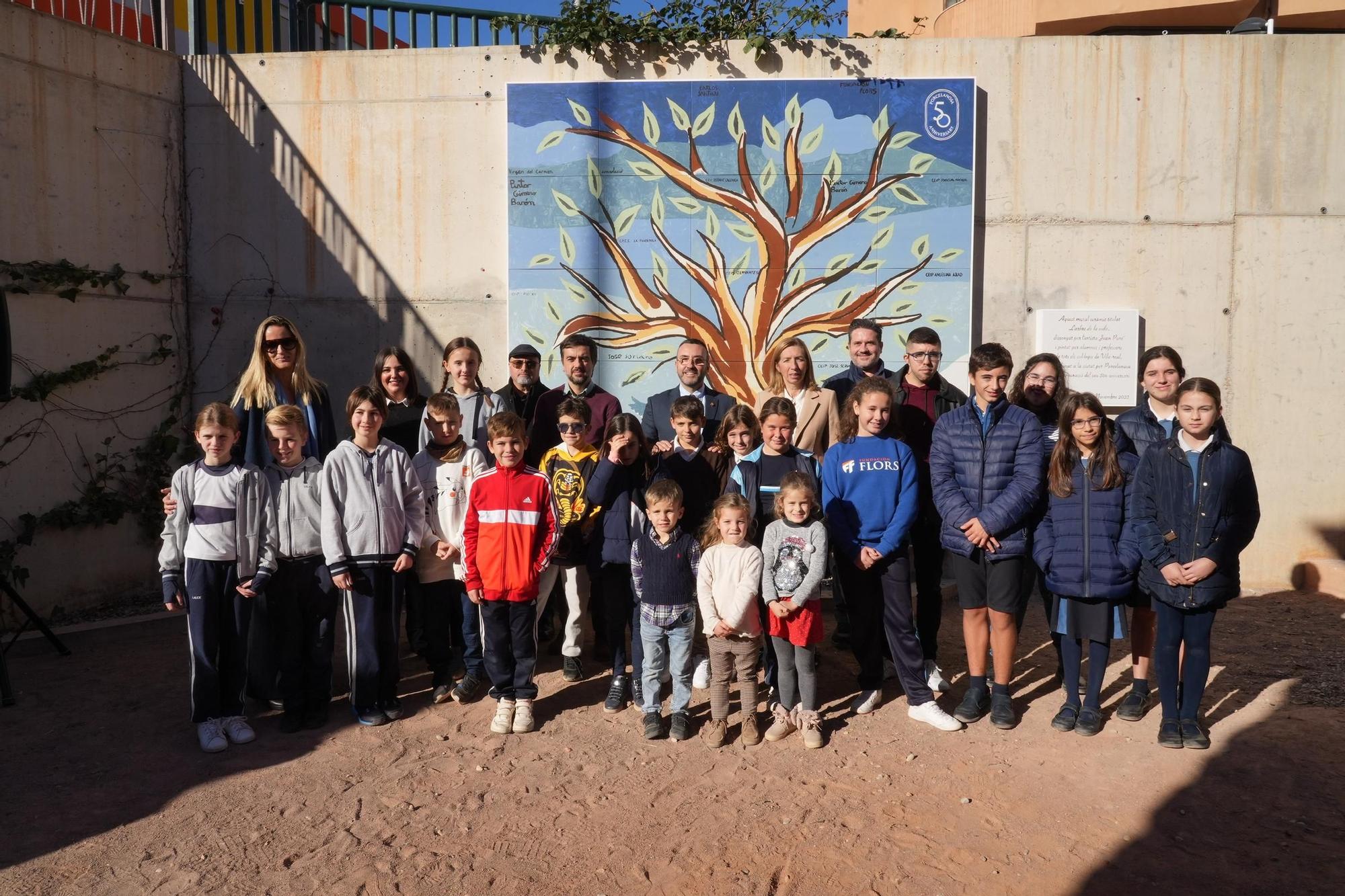 Las imágenes del mural del 50º aniversario de Porcelanosa en el Molí la Vila