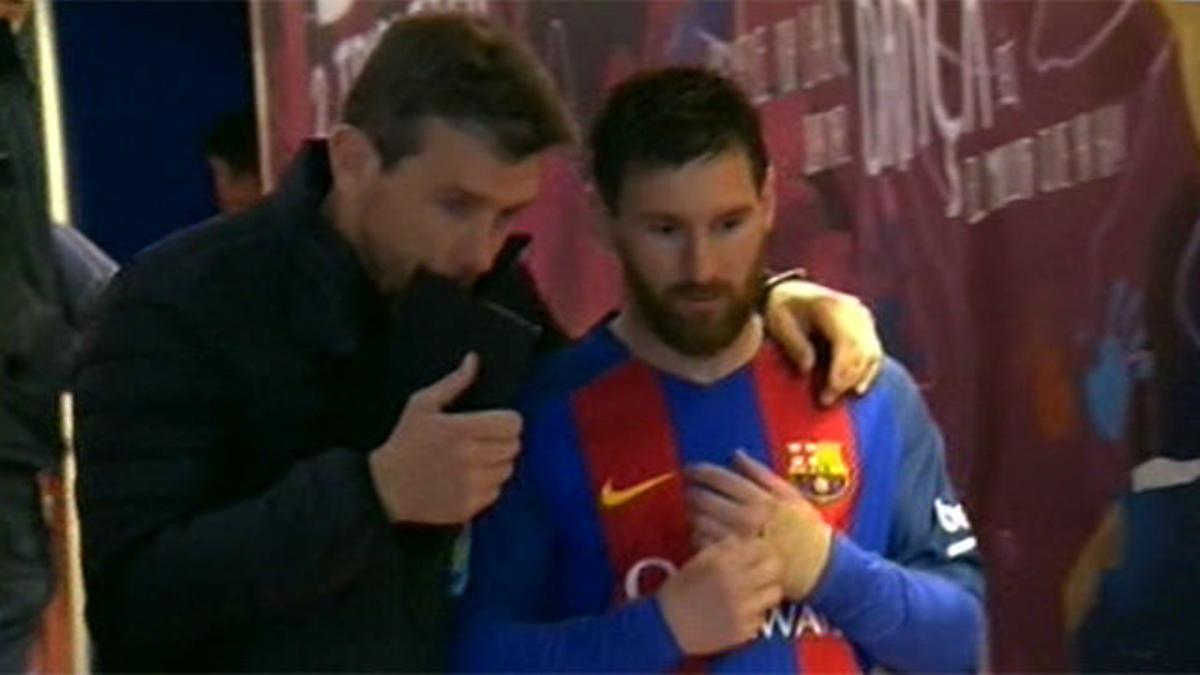 La charla de Unzué con Messi antes de la segunda parte