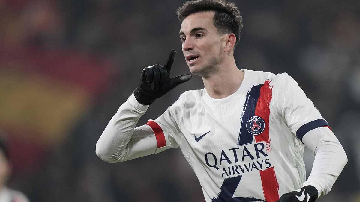 Fabian Ruiz celebra su gol con el PSG ante el Lens