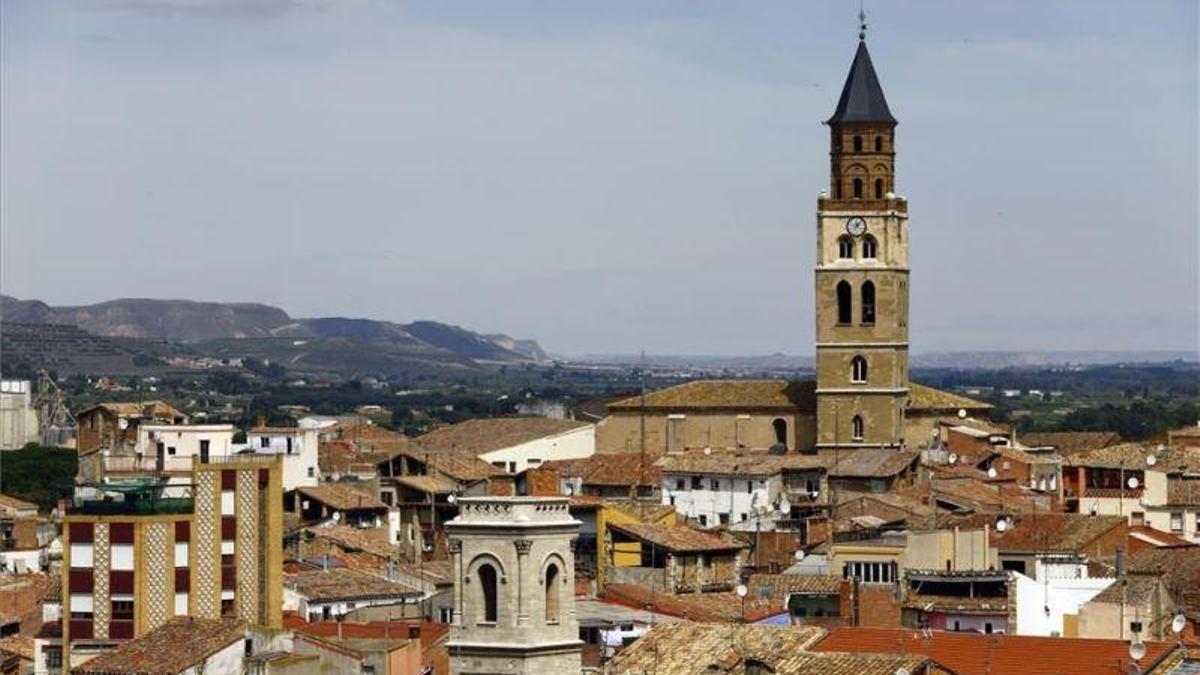 Imagen panorámica de Fraga, en fotografía de archivo.