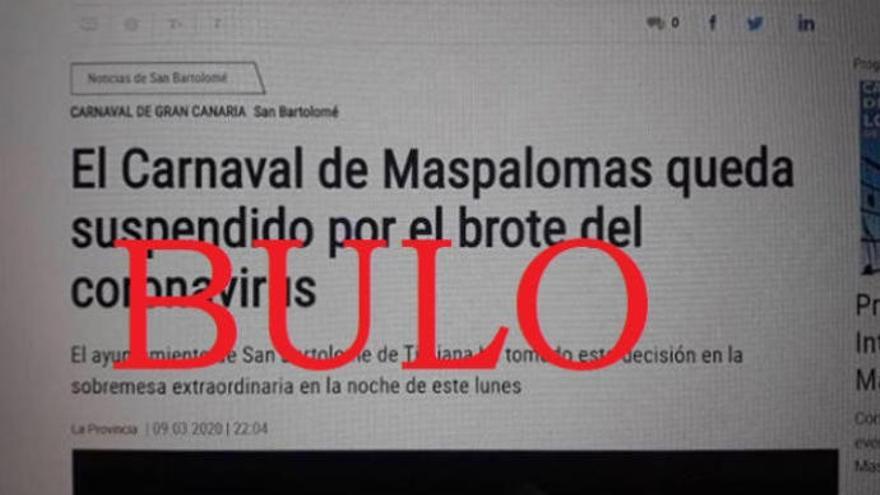 Bulo sobre el Carnaval de Maspaloma