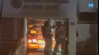 Un incendio de madrugada en la Asociación de Mayores de Sant Jordi moviliza a los Bomberos de Ibiza