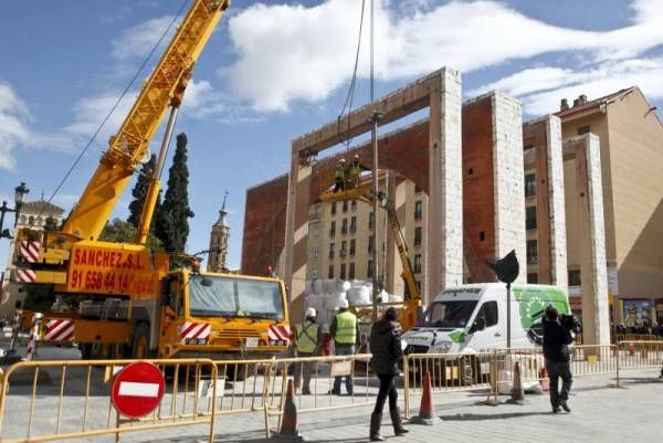 Fotogalería: Retirada de los arcos de las Murallas