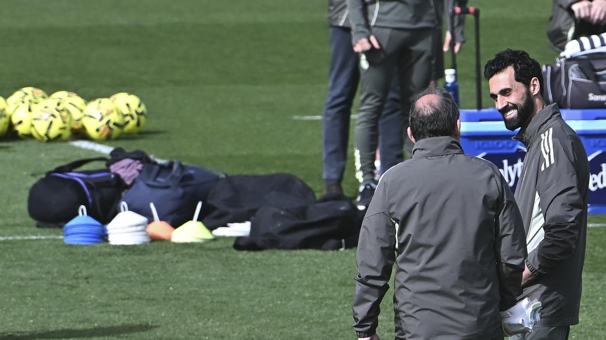 Álvaro Arbeloa, en el entrenamiento del Real Madrid