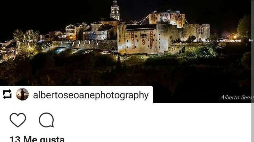 Fototafía del castillo de Puebla de Sanabria, ganadora del concurso en Instagram.