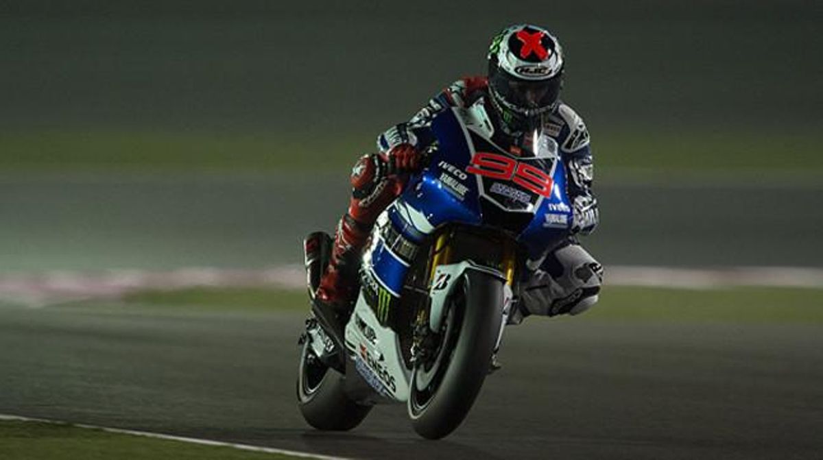 Jorge Lorenzo (Yamaha), en els primers entrenaments del GP de Qatar.