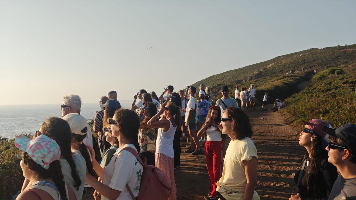 El histórico eclipse solar desde la isla de Ons