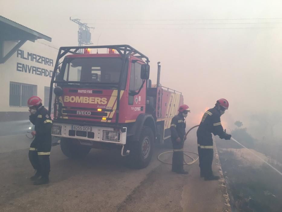 Incendio forestal en Culla