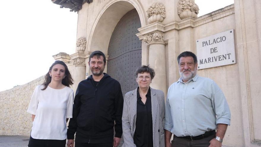 Lucía Muñoz, Rafa Mayoral, Antònia Jover y Jesús Jurado, ayer en Marivent.