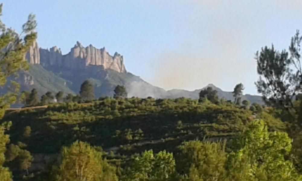 Incendi forestal a Marganell