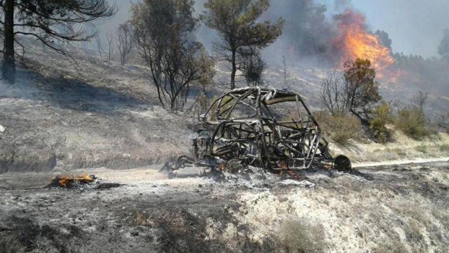 El incendio de Alcubierre destapa el entrenamiento furtivo de &#039;buggies&#039;