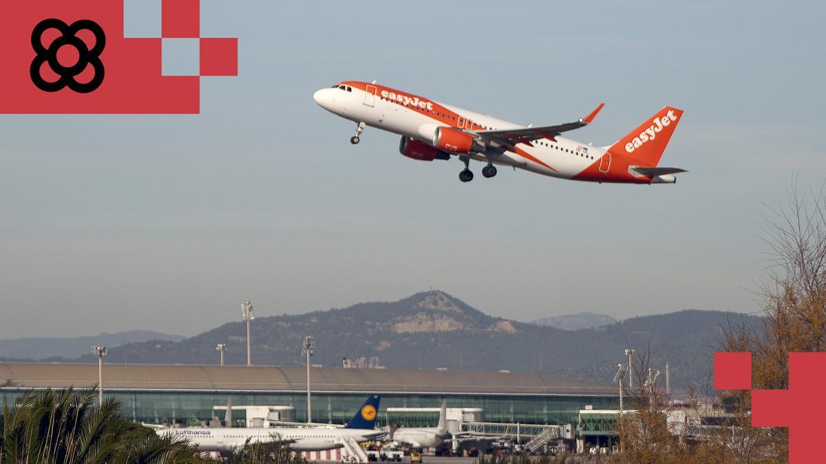 Un avión de EasyJet despega del aeropuerto de Barcelona