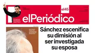 La portada de EL PERIÓDICO del 25 de abril de 2024