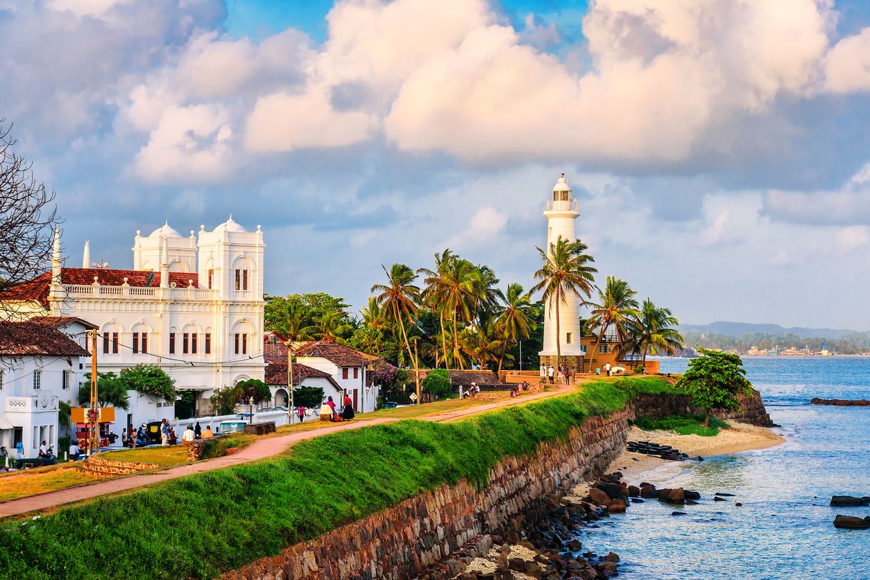 El Faro de Galle, en Sri Lanka, al atardecer.