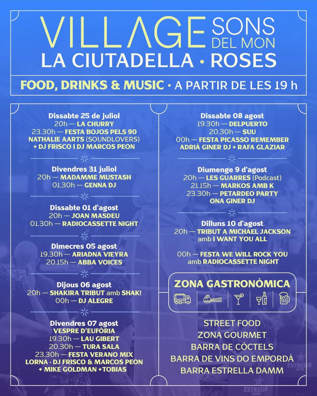 El cartell pel Village del festival.