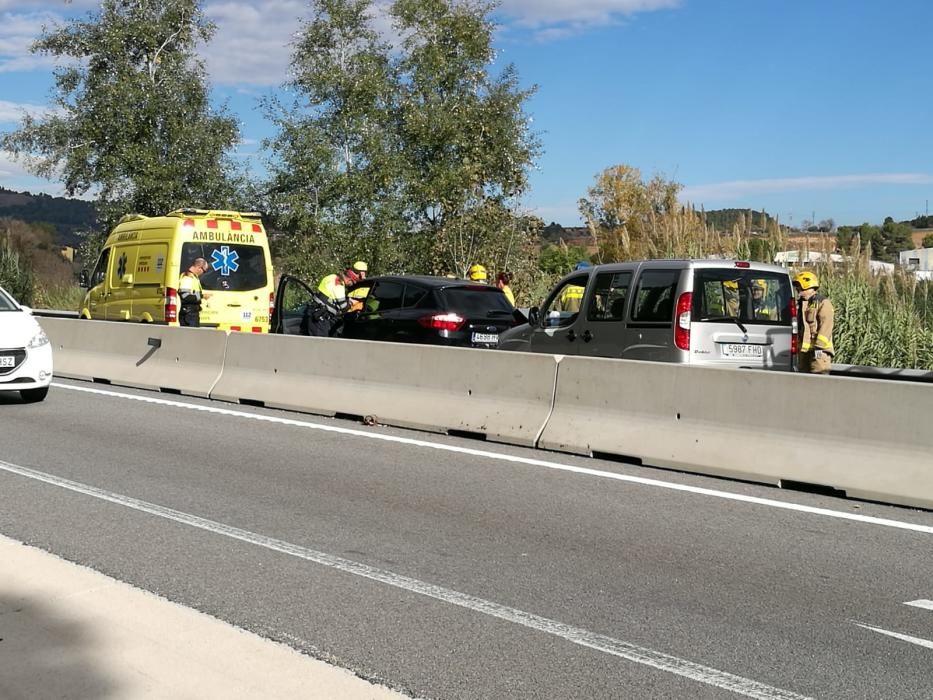 Accident de trànsit a la C-55 a Sant Vicenç de Castellet