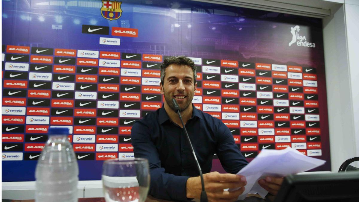 Torras, en 2015 en su despedida del Barça como jugador