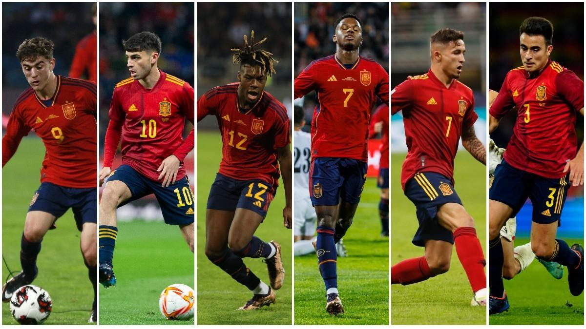 ¡Ansu ya hace magia con la selección! Atención al golazo que marca de tacón...