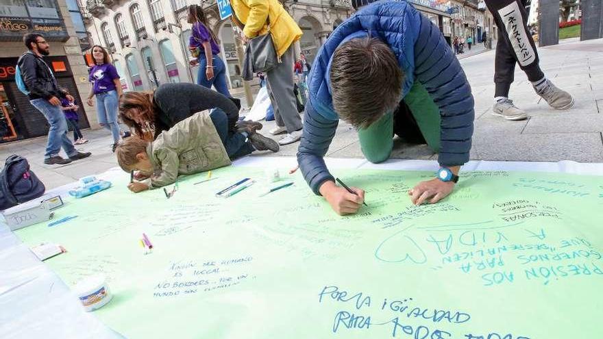 Imagen de archivo de un mural por la igualdad promovido por la Fundación Juan Soñador. // Marta G. Brea