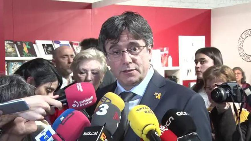 Carles Puigdemont parla sobre la conferència amb Torra