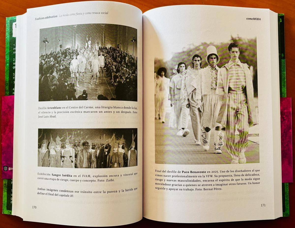 Páginas del libro 'Come MODA', donde se habla de la libertad en la moda