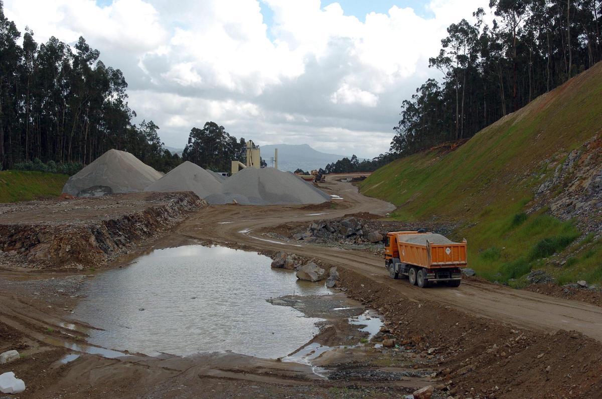 Obras de construcción del corredor.